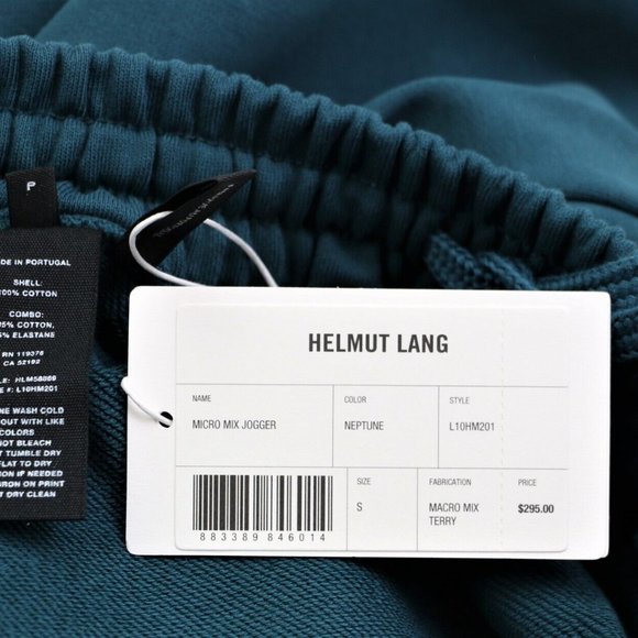 New HELMUT LANG Slim Logo Joggers Men's Size S  Made in Portugal Pants - Picture 8 of 11